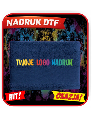Ręcznik do rąk odzież reklamowa DTF logo trwały nadruk pełny kolor