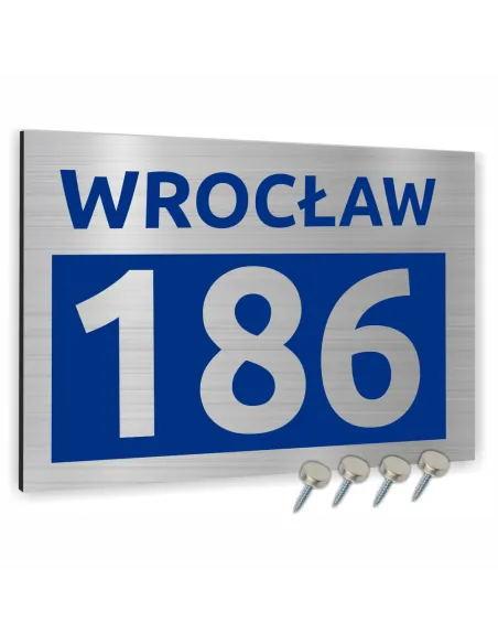 Tablica Adresowa 30x20cm Metalowa Nazwa Ulicy Aluminium