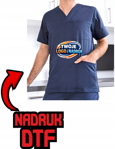 TUNIKA męska REKLAMOWA PERSONALIZACJA NADRUK DTF Logo Twoja grafika 10 szt
