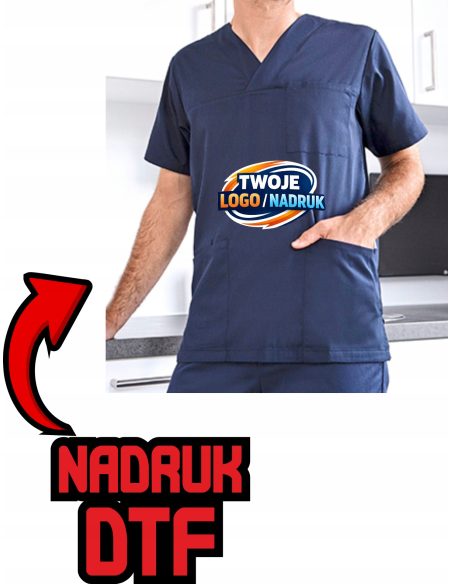 TUNIKA męska REKLAMOWA PERSONALIZACJA NADRUK DTF Logo Twoja grafika 10 szt