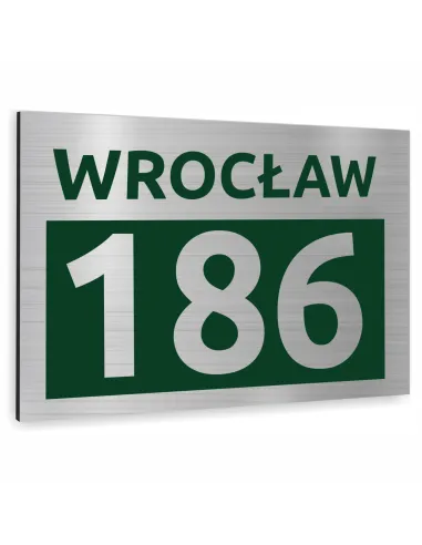 Tabliczka 30x20 cm Adresowa Srebrna Kolorowym Nadrukiem