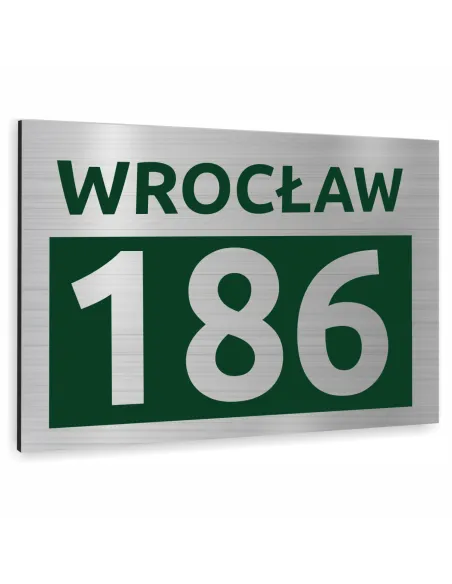 Tabliczka 30x20 cm Adresowa Srebrna Kolorowym Nadrukiem