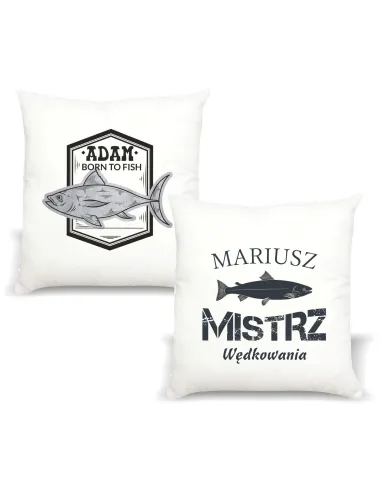 Poduszka Prezent dla Wędkarza Mistrz Wędkowania z Nadrukiem