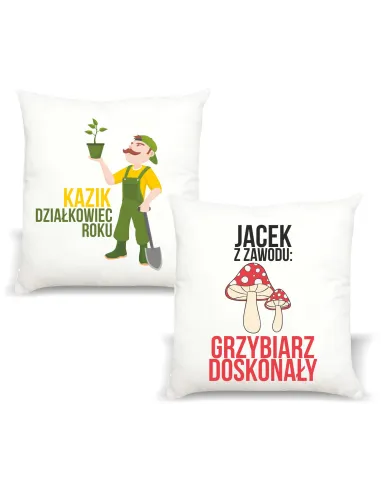 Poduszka Prezent dla Ogrodnika Działkowiec Roku z Nadrukiem