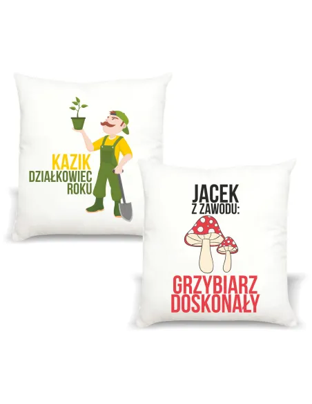 Poduszka Prezent dla Ogrodnika Działkowiec Roku z Nadrukiem