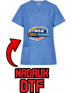 TUNIKA DAMSKA REKLAMOWA PERSONALIZACJA Z NADRUKIEM DTF Logo Twoja grafika