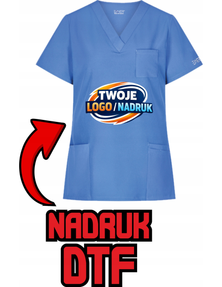 TUNIKA DAMSKA REKLAMOWA PERSONALIZACJA Z NADRUKIEM DTF Logo Twoja grafika