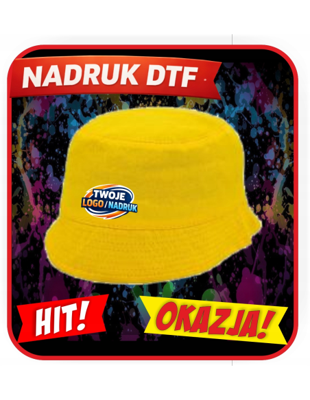 Bawełniany kapelusz przeciwsłoneczny Z NADRUKIEM DTF FIRMOWYM twoim logo