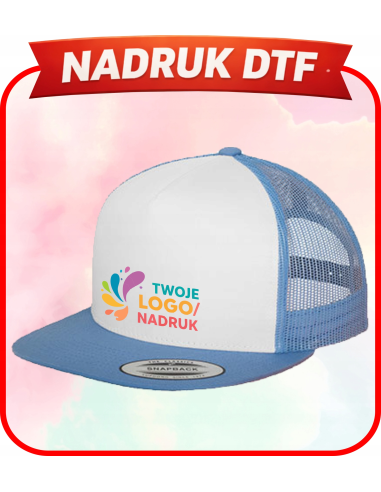Czapka z daszkiem Z NADRUKIEM DTF FIRMOWYM twoim logo napisem 20 szt