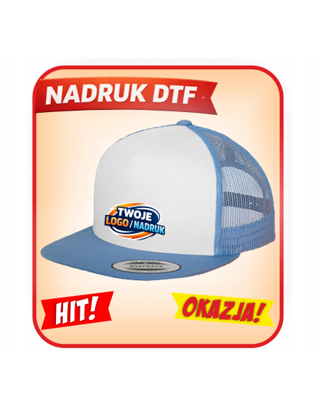 Czapka z daszkiem Z NADRUKIEM DTF FIRMOWYM twoim logo napisem 10 szt