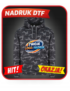 Męska bluza REKLAMOWA PERSONALIZACJA Z NADRUKIEM DTF Logo Twoja grafika