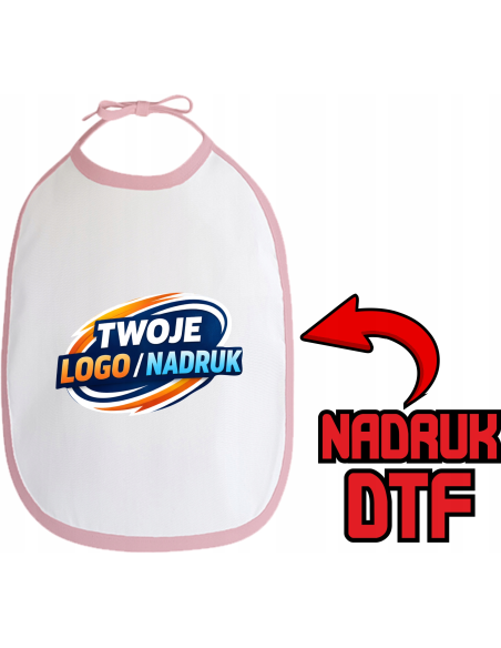 ŚLINIAK DZIECIĘCY 20 szt odzież reklamowa DTF trwały nadruk pełny kolor
