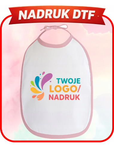 ŚLINIAK DZIECIĘCY odzież reklamowa DTF trwały nadruk pełny kolor 10 szt