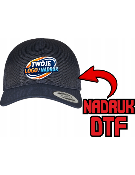 CZAPKA Z DASZKIEM personalizowana odzież reklamowa Z NADRUKIEM DTF 10 szt