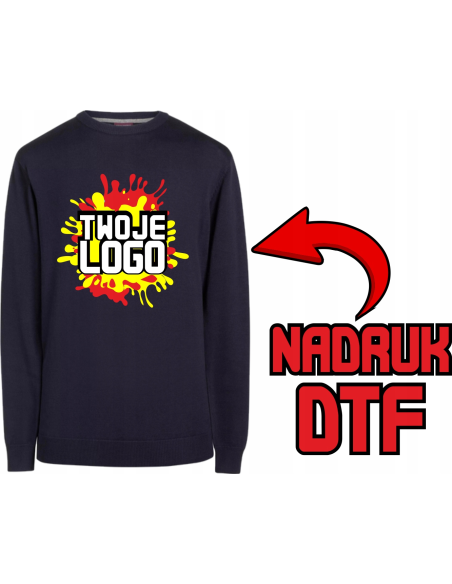 Sweter z nadrukiem DTF TWOJA grafika odzież firmowa reklamowa 20 sztuk