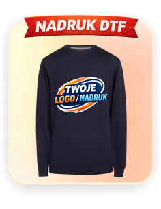Męski sweter z nadrukiem DTF Logo grafika odzież firmowa reklamowa 10 sztuk