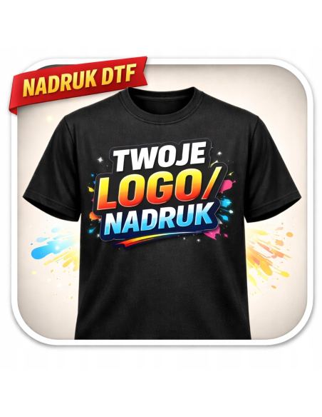 Koszulka z nadrukiem DTF Twoje logo personalizacja T-shirt reklamowy 10 szt