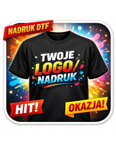 Koszulka z nadrukiem DTF firmowym Odzież reklamowa TWOJE LOGO NAPIS