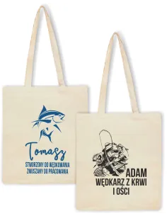 Eko Torba Prezent dla Wędkarza Wędkarz z Krwi z Nadrukiem