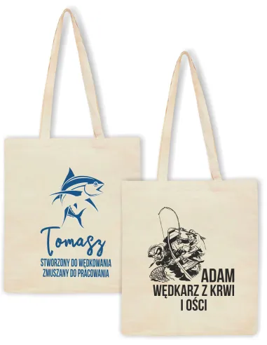Eko Torba Prezent dla Wędkarza Wędkarz z Krwi z Nadrukiem