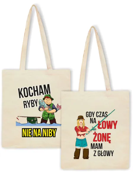 Eko Torba Prezent Wędkarza Kocham Ryby Personalizowany
