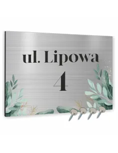 Cyfry na Dom Numer 30x20cm Domu Srebrne Różnymi Motywami