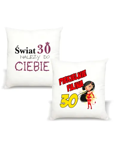 Foto Poduszka Nadrukiem Prezent na Urodziny 30 z Nadrukiem
