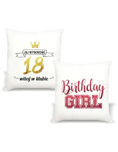 Foto Poduszka Prezent Urodziny 18 Jej Wysokość z Nadrukiem