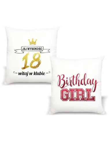 Foto Poduszka Prezent Urodziny 18 Jej Wysokość z Nadrukiem