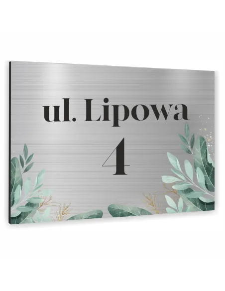 Cyfry na Dom Numer 30x20cm Domu Srebrne Różnymi Motywami