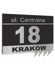 Tablica Adresowa 30x20 cm Numer Domu Oznakowanie Czarnymi
