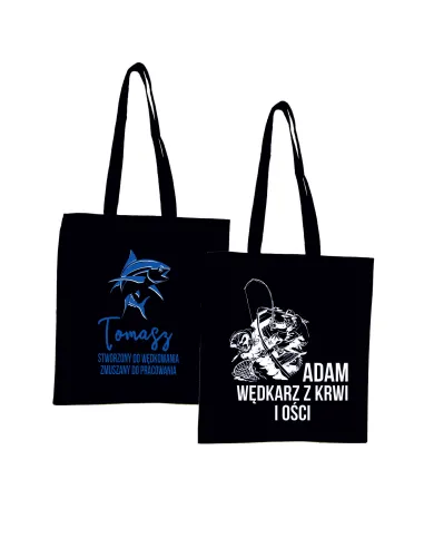 Eko Torba Prezent Wędkarza Krwi Personalizowany z Nadrukiem