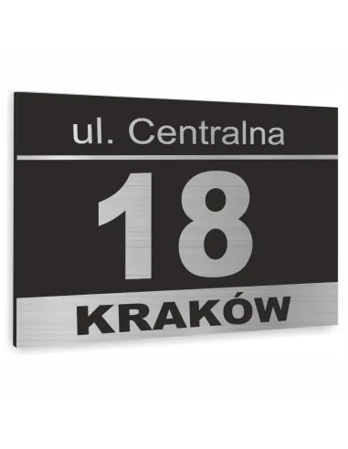 Tablica Adresowa 30x20 cm Numer Domu Oznakowanie Czarnymi