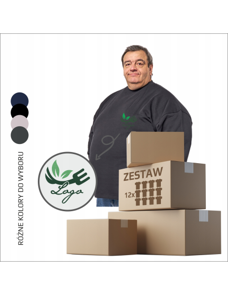 Sweter MĘSKI Odzież Reklamowa Dla Firmy Indywidualna GRAFIKA LOGO 12 sztuk