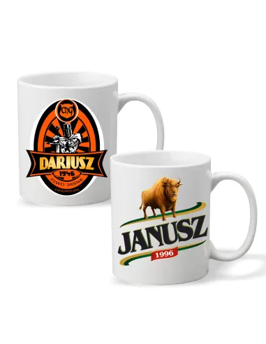 Foto Kubek Nadrukiem Imieniem Prezent Piwosza z Nadrukiem