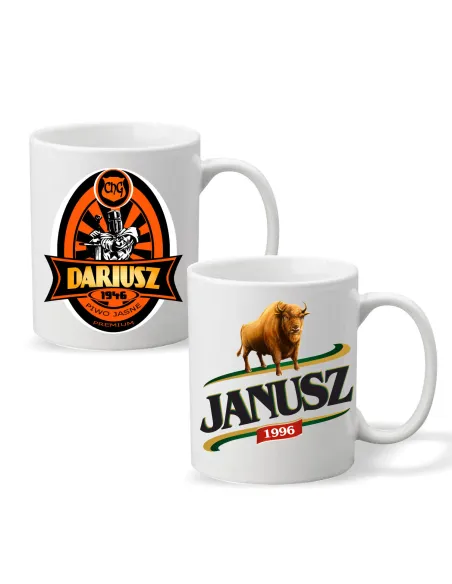 Foto Kubek Nadrukiem Imieniem Prezent Piwosza z Nadrukiem