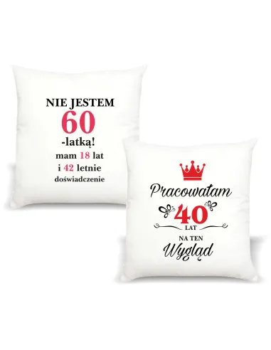 Foto Poduszka Prezent Urodziny 30 40 50 60 70 z Nadrukiem