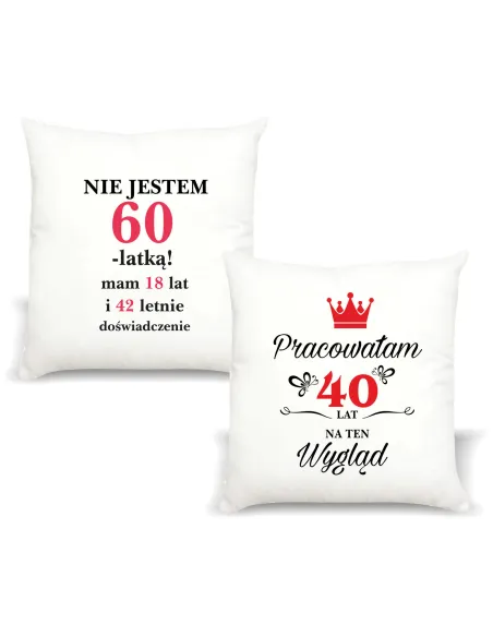Foto Poduszka Prezent Urodziny 30 40 50 60 70 z Nadrukiem