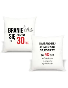 Foto Poduszka Prezent na Urodziny 30 40 50 60 70 z Nadrukiem