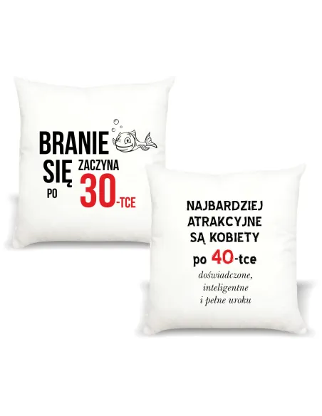 Foto Poduszka Prezent na Urodziny 30 40 50 60 70 z Nadrukiem