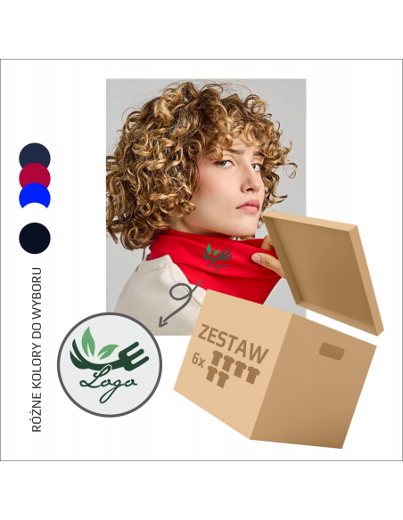 Szalik kominowy z personalizowanym haftem TWOJE LOGO FIRMY 6 sztuk