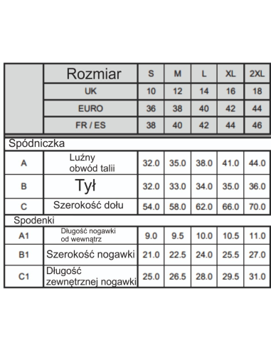 Spódnico-spodenki TWOJE LOGO FIRMY twój projekt HAFT 12 sztuk