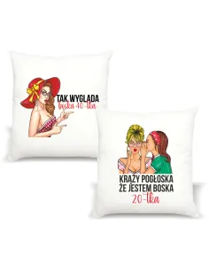 Foto Poduszka Prezent Urodziny Boska 20 40 Tka z Nadrukiem
