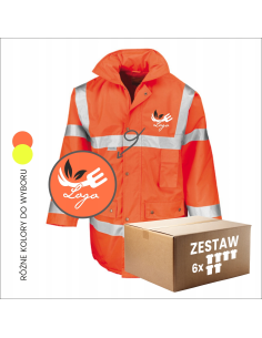 Personalizowana kurtka odblaskowa do pracy TWÓJ PROJEKT 6 sztuk