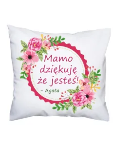 Poduszka Dzień Mamy Nadrukiem Mamo Dziękuję Że Jesteś