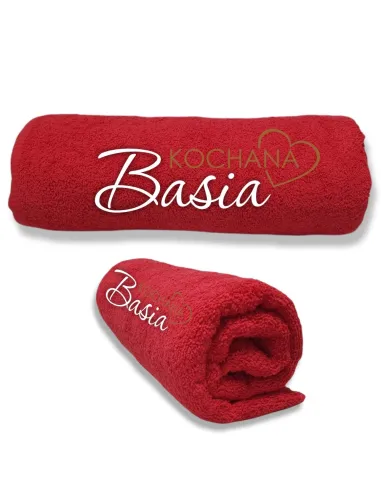 Ręcznik z Haftem Prezent Walentynki Żony Personalizowany