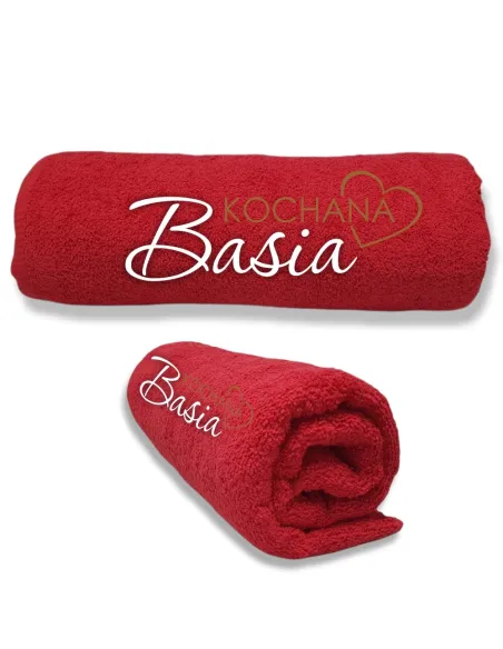 Ręcznik z Haftem Prezent Walentynki Żony Personalizowany