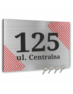 Numer na Budynek Dom Tabliczka Aluminium Delikatny Motyw