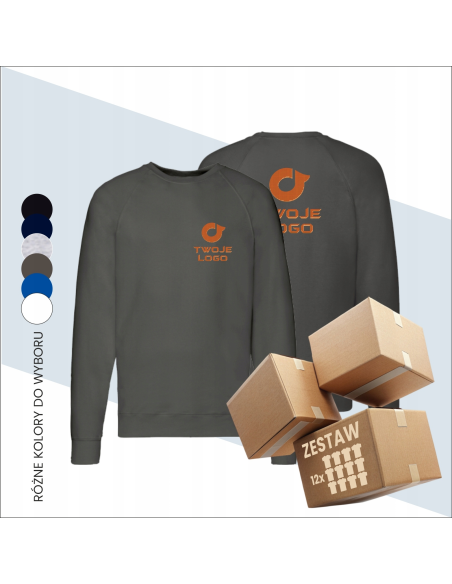 lightweight raglan męski sweter REKLAMA Odzież reklamowa Sweater 12 sztuk