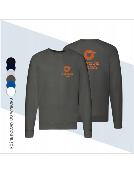 Sweter męski lightweight raglan Twój Haft Nazwa Personalizacja 6 sztuk